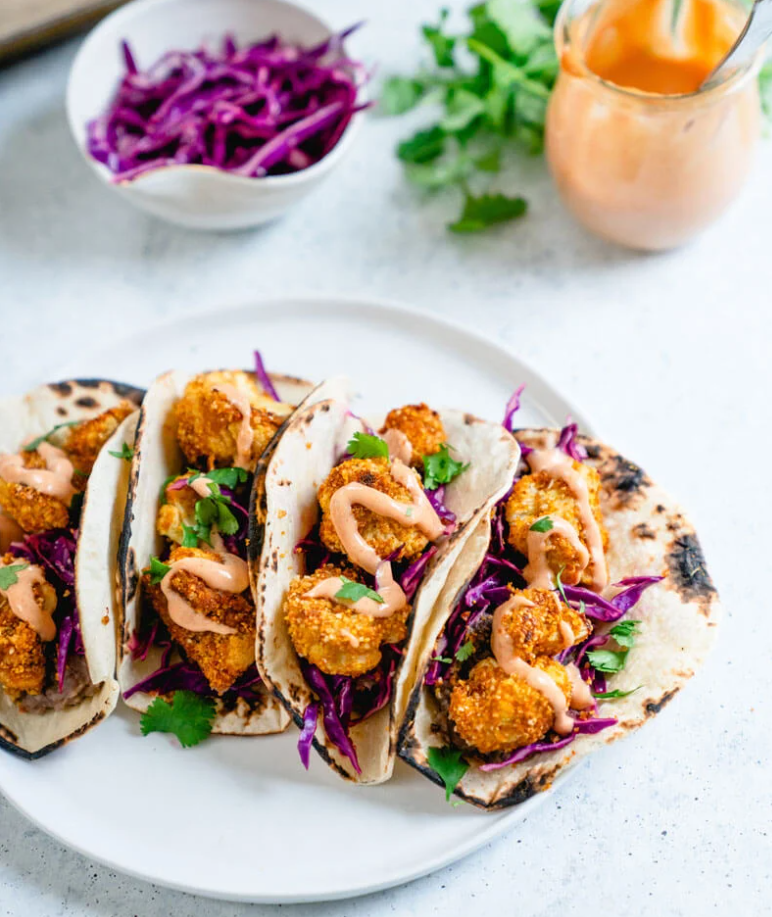 Cauliflower Tacos with Yum Yum Sauce